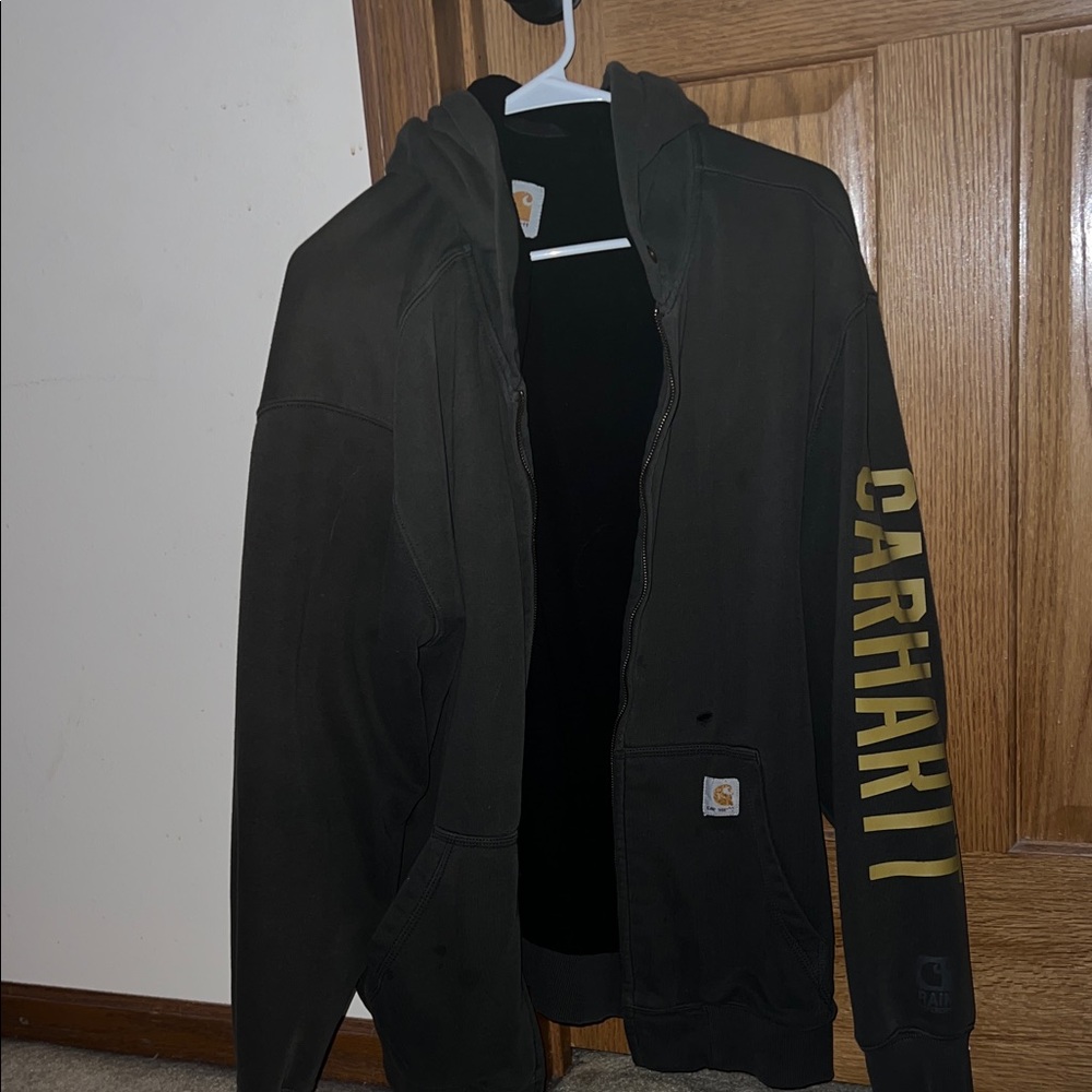 Carhartt Men's Olive Green Hooded Jacket